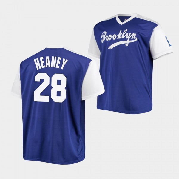 #28 Andrew Heaney Los Angeles Dodgers Cooperstown Collection Royal White Jersey Replica