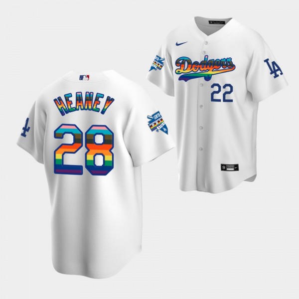 Men's Los Angeles Dodgers Andrew Heaney #28 LGBTQ ...