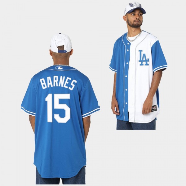 Los Angeles Dodgers Duo Colour #15 Austin Barnes White Blue Jersey Replica
