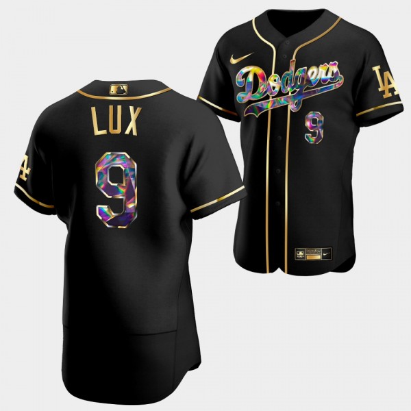 Los Angeles Dodgers Authentic Gavin Lux Diamond Edition Black Jersey