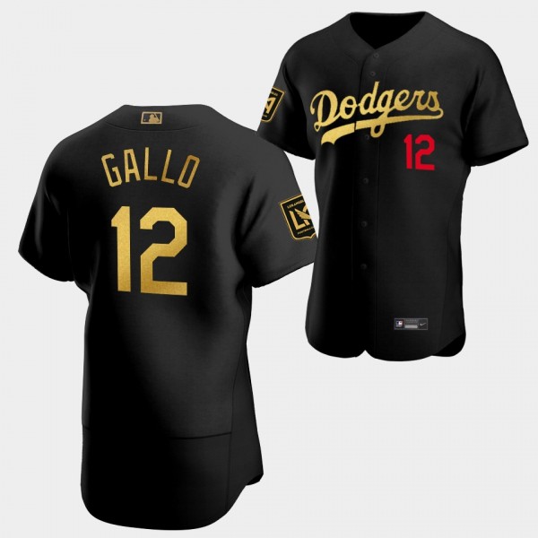 Los Angeles Dodgers LAFC Night Black Joey Gallo Authentic Jersey