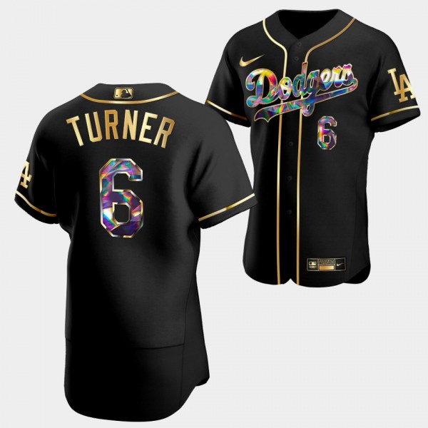 Los Angeles Dodgers Authentic Trea Turner Diamond Edition Black Jersey