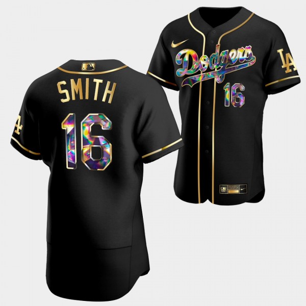 Los Angeles Dodgers Authentic Will Smith Diamond Edition Black Jersey