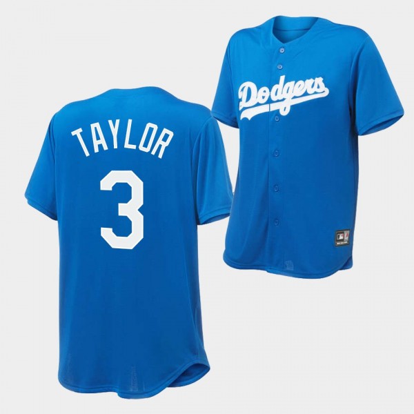 #3 Chris Taylor Los Angeles Dodgers Fashion Royal Wordmark Jersey