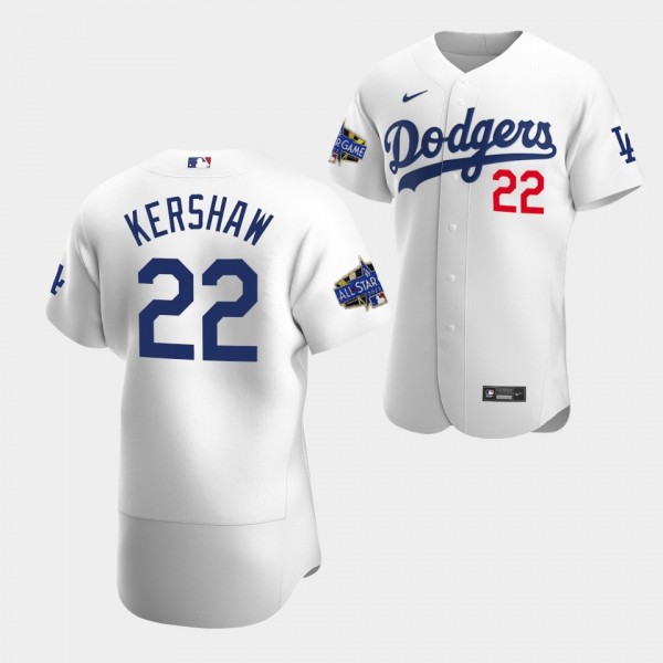 #22 Clayton Kershaw Los Angeles Dodgers Authentic Jersey White Home