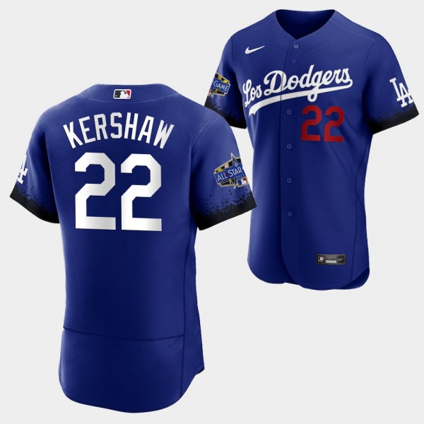 Clayton Kershaw Los Angeles Dodgers Authentic 2021 City Connect Men's Jersey Royal