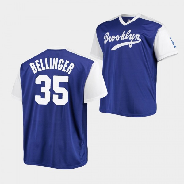 #35 Cody Bellinger Los Angeles Dodgers Cooperstown Collection Royal White Jersey Replica