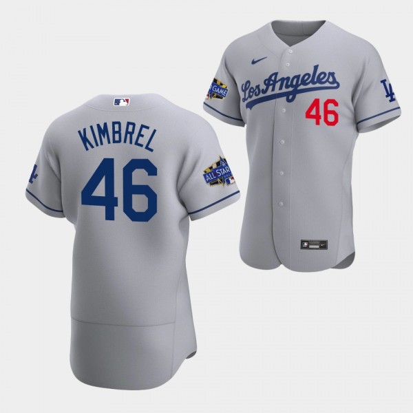 #46 Craig Kimbrel Los Angeles Dodgers Authentic Jersey Gray Road
