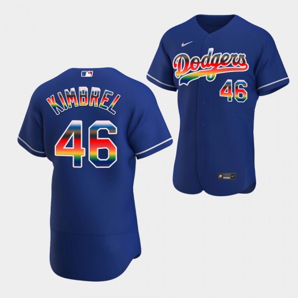 Craig Kimbrel Los Angeles Dodgers On-Field 2022 Pride Month Edition Jersey Royal