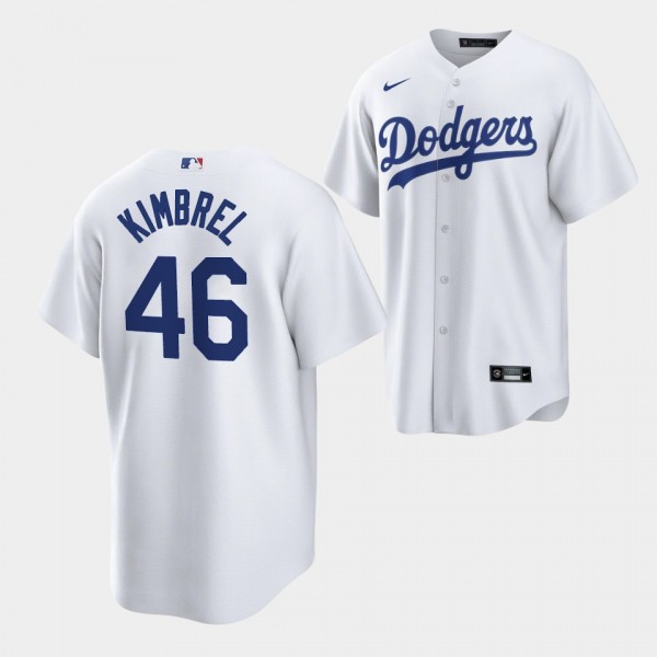 #46 Craig Kimbrel Los Angeles Dodgers Replica White Jersey Home Player