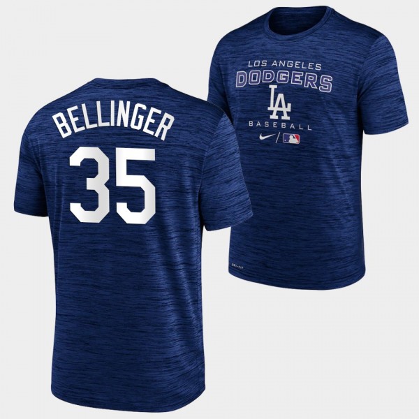 Men's Cody Bellinger Los Angeles Dodgers Authentic Collection Practice Performance Royal T-Shirt