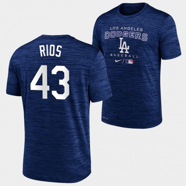 Men's Edwin Rios Los Angeles Dodgers Authentic Collection Practice Performance Royal T-Shirt