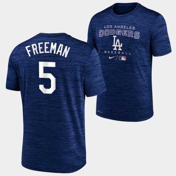Men's Freddie Freeman Los Angeles Dodgers Authentic Collection Practice Performance Royal T-Shirt