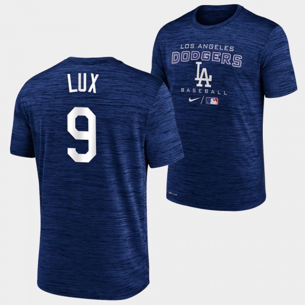 Men's Gavin Lux Los Angeles Dodgers Authentic Collection Practice Performance Royal T-Shirt