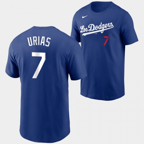 Men's Julio Urias Los Angeles Dodgers 2021 City Connect Name & Number Royal T-Shirt