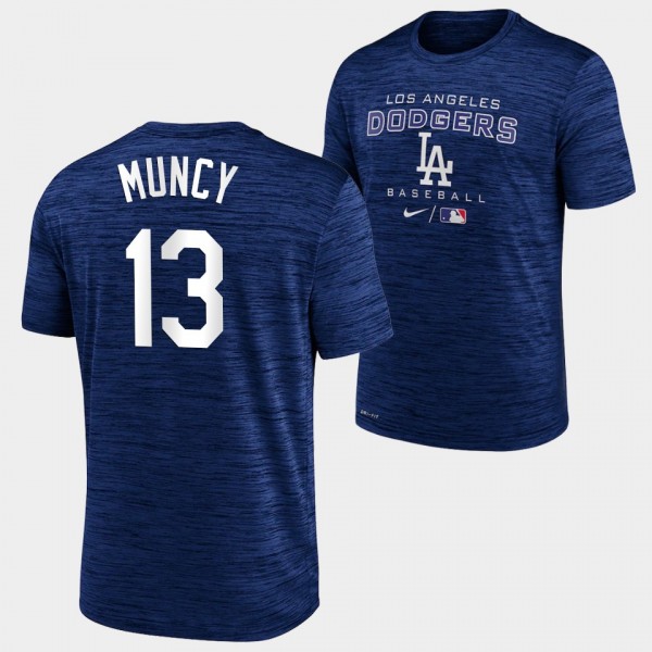 Men's Max Muncy Los Angeles Dodgers Authentic Collection Practice Performance Royal T-Shirt