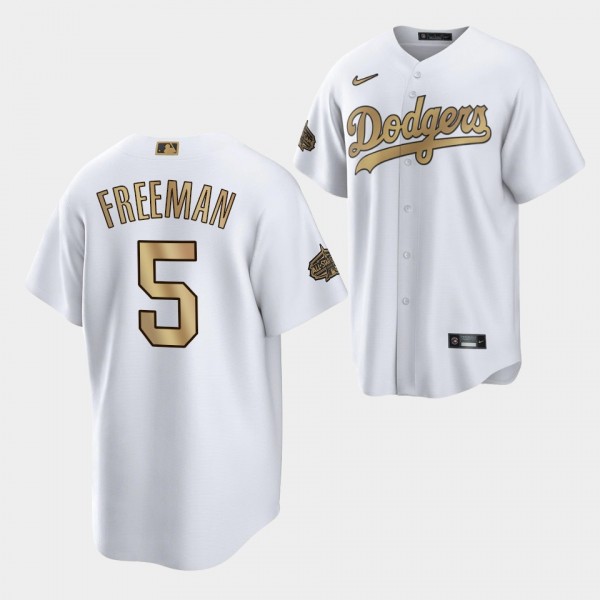 Los Angeles Dodgers 2022 MLB All-Star Game #5 Freddie Freeman White Jersey Replica