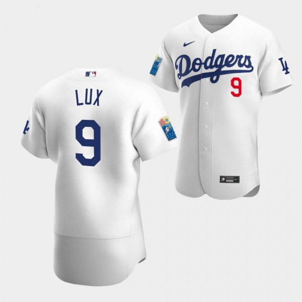 #9 Gavin Lux Los Angeles Dodgers Authentic Dodger Stadium 60th Anniversary 2022 Jersey - White
