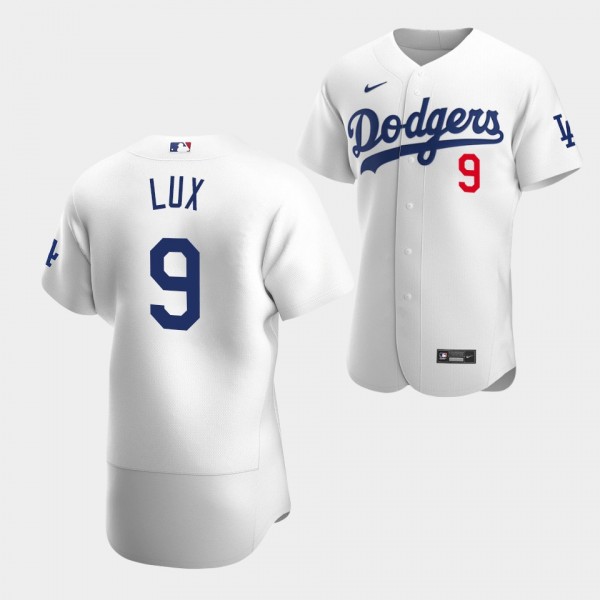 #9 Gavin Lux Los Angeles Dodgers Home Jersey White