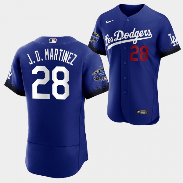 Men's #28 J.D. Martinez Los Angeles Dodgers Royal ...
