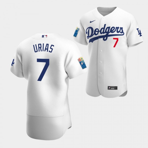 #7 Julio Urias Los Angeles Dodgers Authentic Dodger Stadium 60th Anniversary 2022 Jersey - White