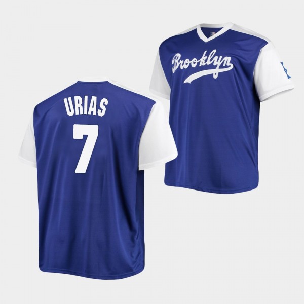 #7 Julio Urias Los Angeles Dodgers Cooperstown Collection Royal White Jersey Replica