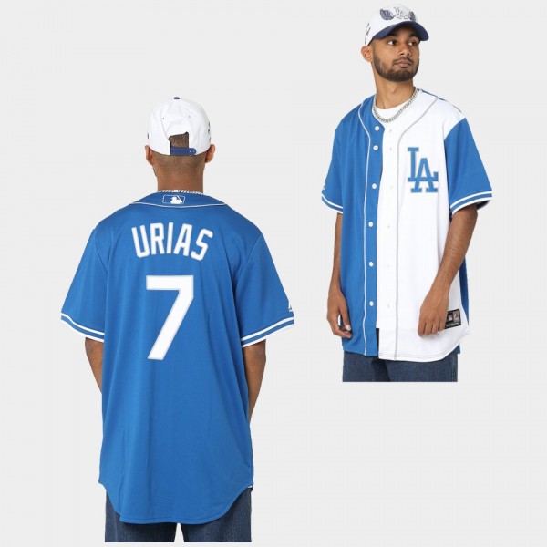 Los Angeles Dodgers Duo Colour #7 Julio Urias White Blue Jersey Replica