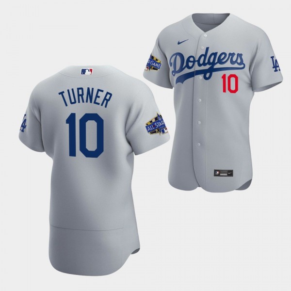 #10 Justin Turner Los Angeles Dodgers Authentic Jersey Gray Alternate