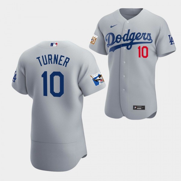 Justin Turner Los Angeles Dodgers Alternate Authentic Jersey Gray