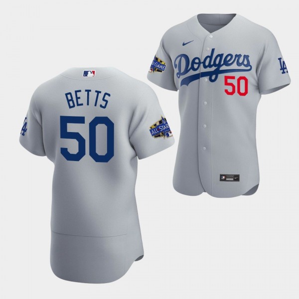 #50 Mookie Betts Los Angeles Dodgers Authentic Jer...