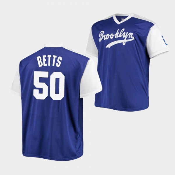 #50 Mookie Betts Los Angeles Dodgers Cooperstown C...