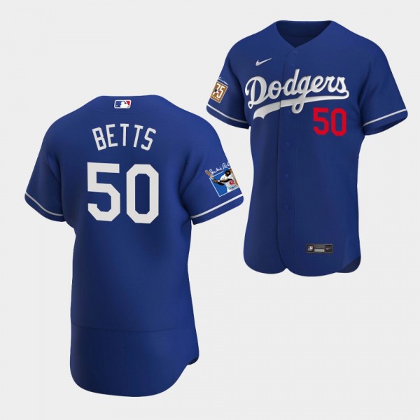 Mookie Betts Los Angeles Dodgers Alternate Authentic Jersey Royal