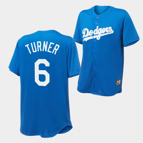 #6 Trea Turner Los Angeles Dodgers Fashion Royal Wordmark Jersey
