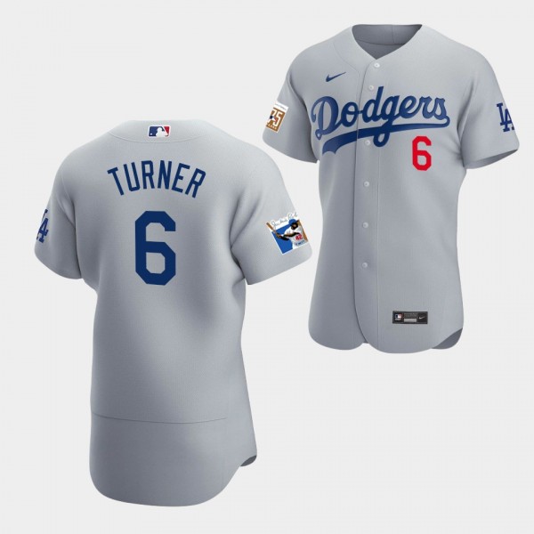 Trea Turner Los Angeles Dodgers Alternate Authentic Jersey Gray