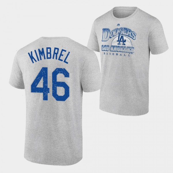 Men's LA Dodgers Trifecta #46 Craig Kimbrel Gray T...