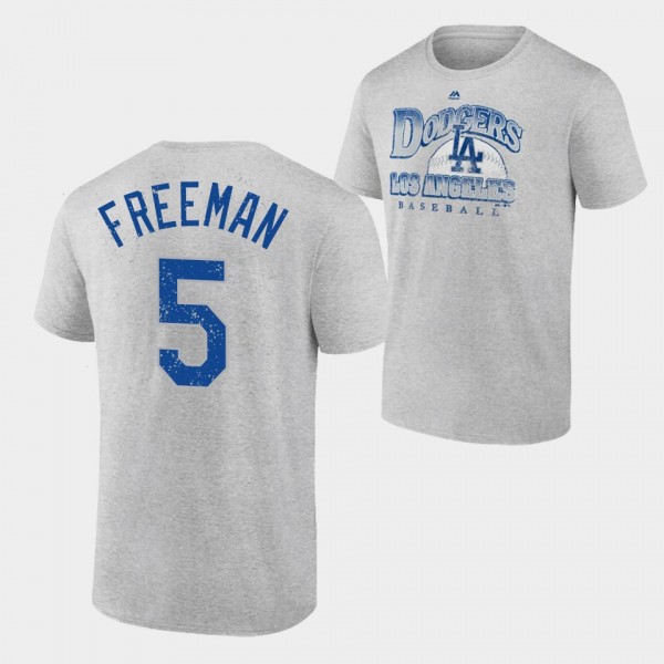 Men's LA Dodgers Trifecta #5 Freddie Freeman Gray ...
