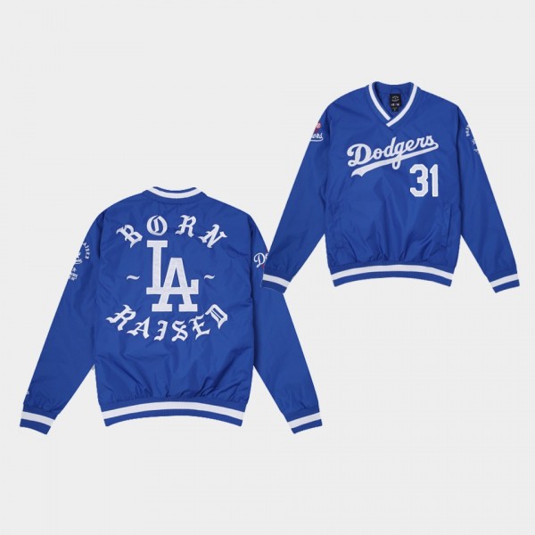 Men's Los Angeles Dodgers #31 Tyler Anderson Born X Raised All-star Game Jacket - Royal