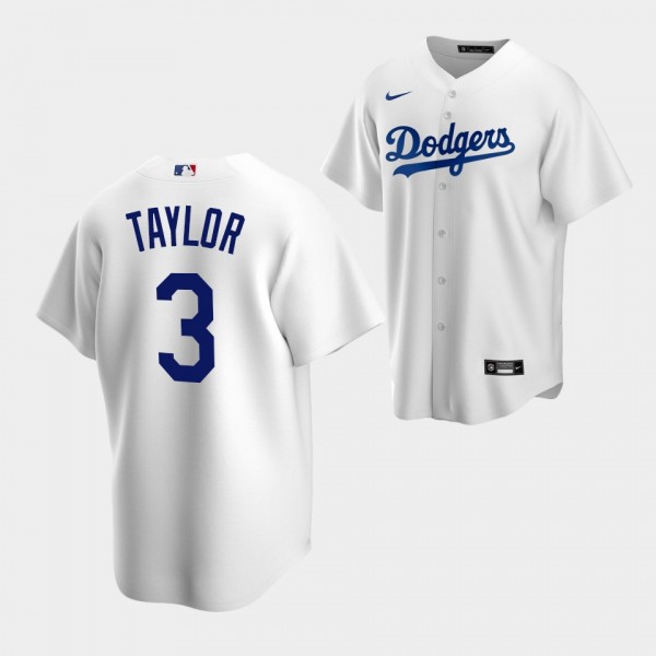 #3 Chris Taylor Los Angeles Dodgers 2020 Replica White Jersey Home