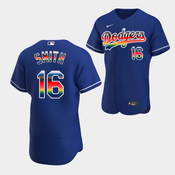 Will Smith Los Angeles Dodgers On-Field 2022 Pride Month Edition Jersey Royal