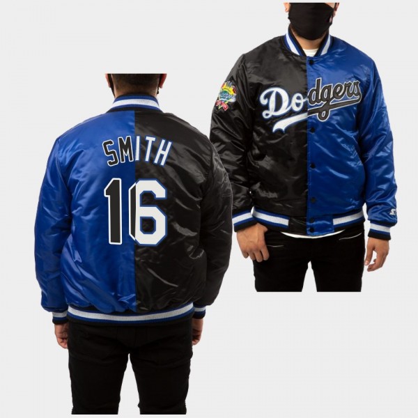 Men's Will Smith Los Angeles Dodgers Split 100th Anniversary Royal Black Jacket