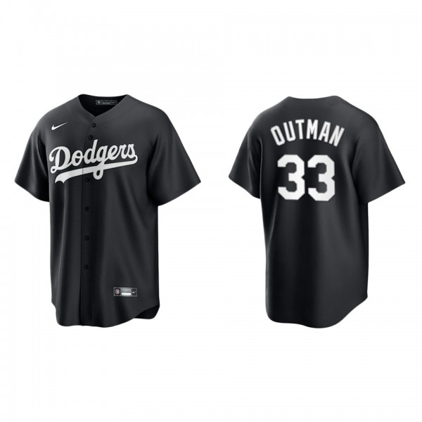 Men's James Outman Los Angeles Dodgers Black White...