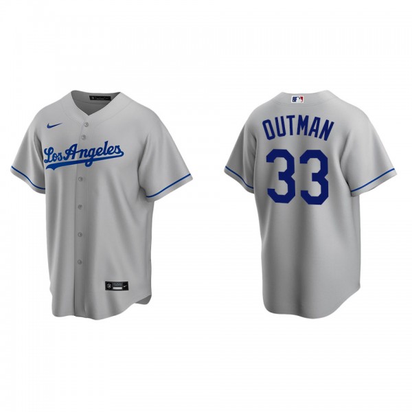 Men's James Outman Los Angeles Dodgers Gray Replic...