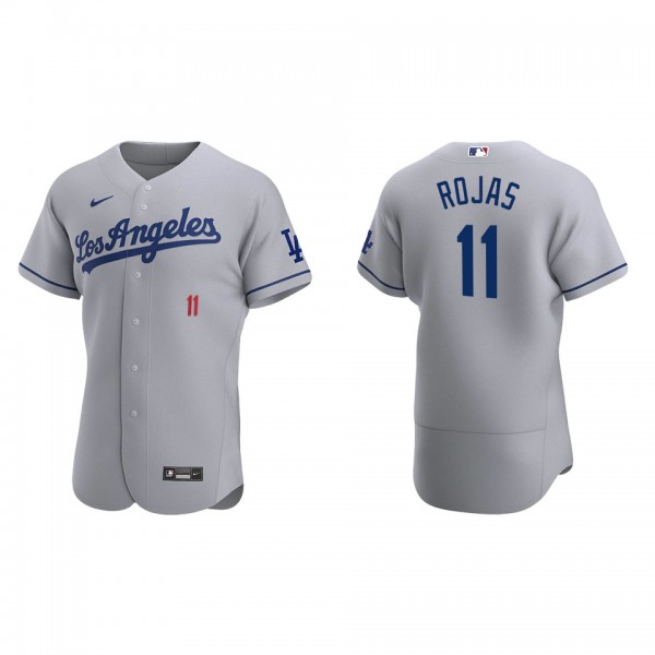 Men's Miguel Rojas Los Angeles Dodgers Gray Authen...