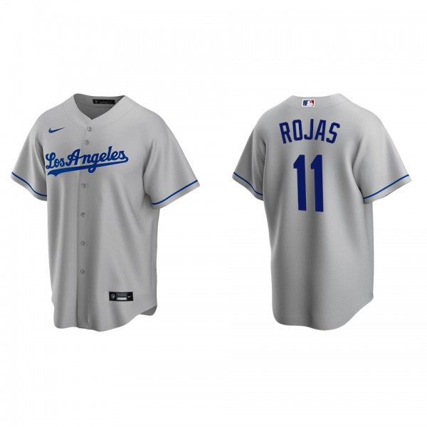 Men's Miguel Rojas Los Angeles Dodgers Gray Replic...