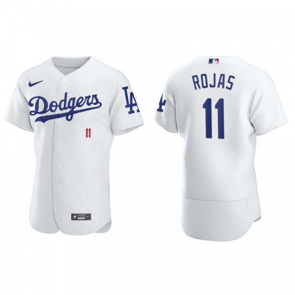 Men's Miguel Rojas Los Angeles Dodgers White Authe...