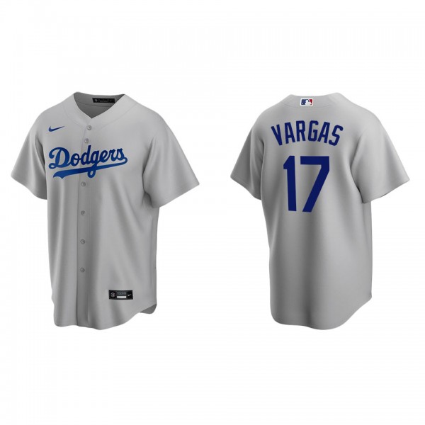 Men's Miguel Vargas Los Angeles Dodgers Gray Repli...