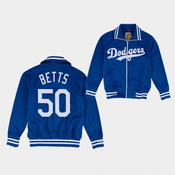 Authentic Los Angeles Dodgers 1981 Royal #50 Mookie Betts Full-Zip Jacket