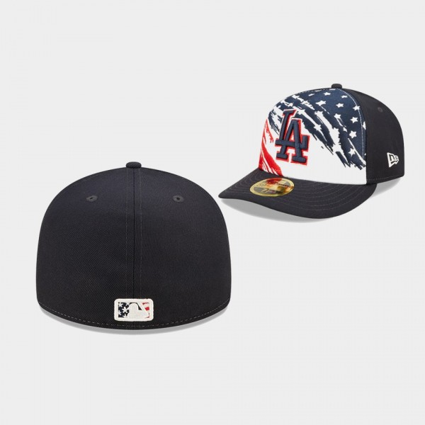 LA Dodgers Low Profile 2022 4th of July Independence Day Navy Hat