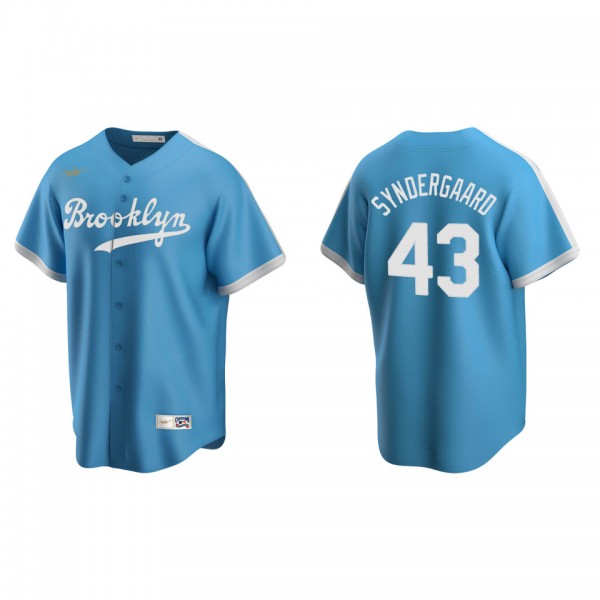 Noah Syndergaard Men's Brooklyn Dodgers Nike Light Blue Alternate Cooperstown Collection Jersey