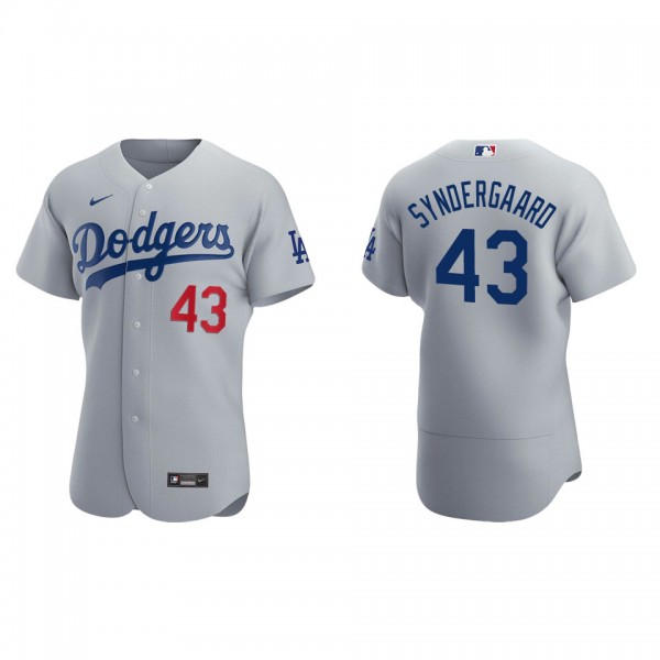 Noah Syndergaard Men's Los Angeles Dodgers Nike Gray Alternate Authentic Jersey